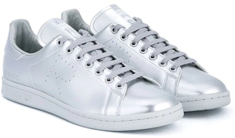 RAF SIMONS x adidas originals Stan Smith 休閒 舒適 耐磨 低幫 板鞋 男款 銀色 Lookbook RAF SIMONS x adidas originals Stan Smith 休閒 舒適 耐磨 低幫 板鞋 男款 銀色