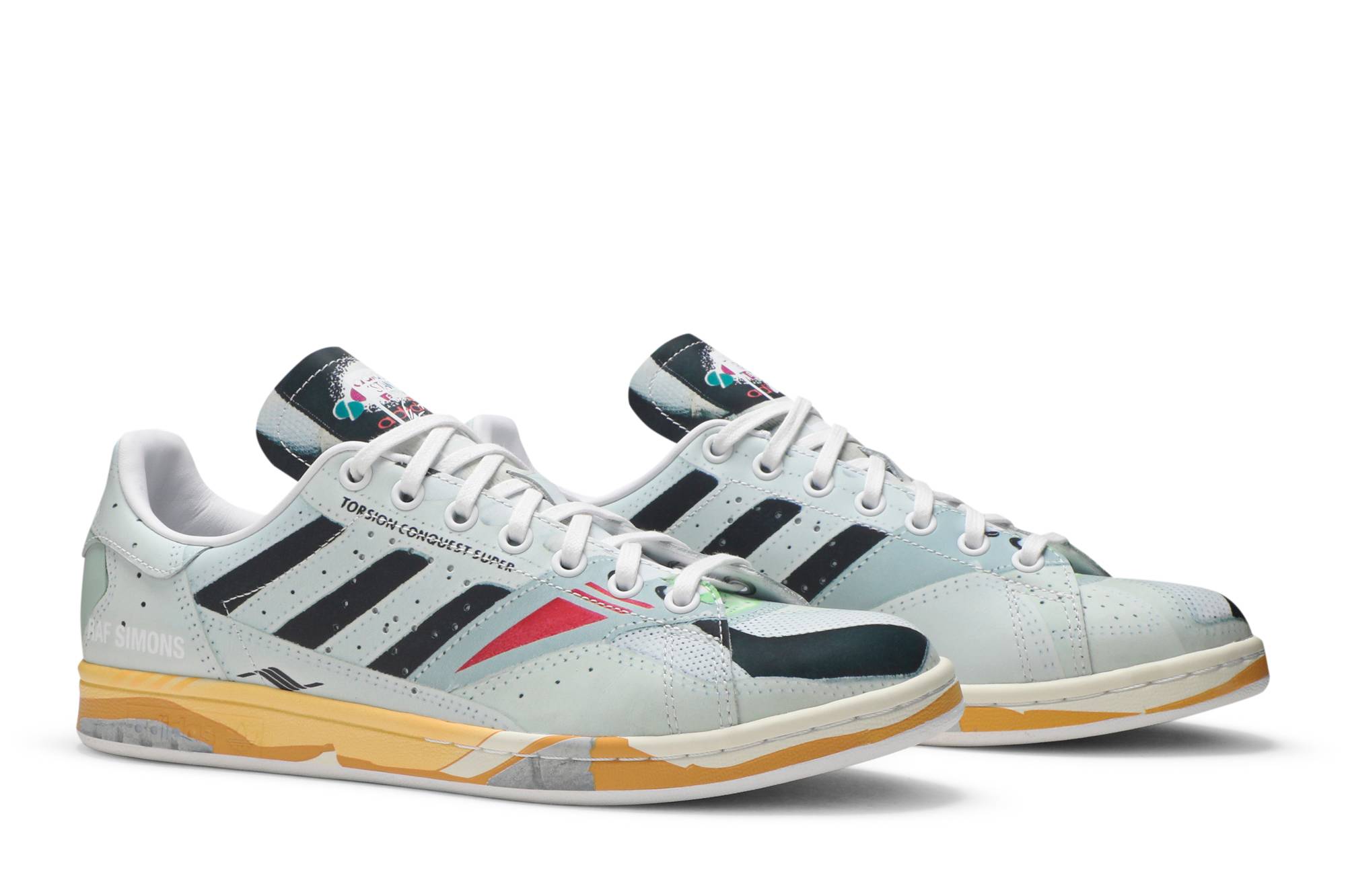 Cheap adidas originals StanSmith Raf Simons Torsion 低筒 板鞋 男女款 白灰