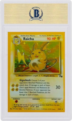 Raichu-Holo 1999 Pokemon TCG Fossil #14/62 Order Raichu-Holo 1999 Pokemon TCG Fossil #14/62