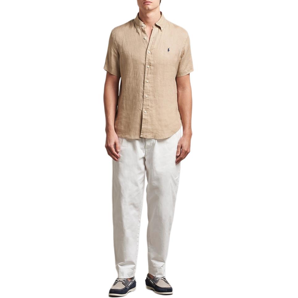 Ralph Lauren  Beige Short Sleeve Shirt with Embroidered Logo. 710968912-003 圖 3