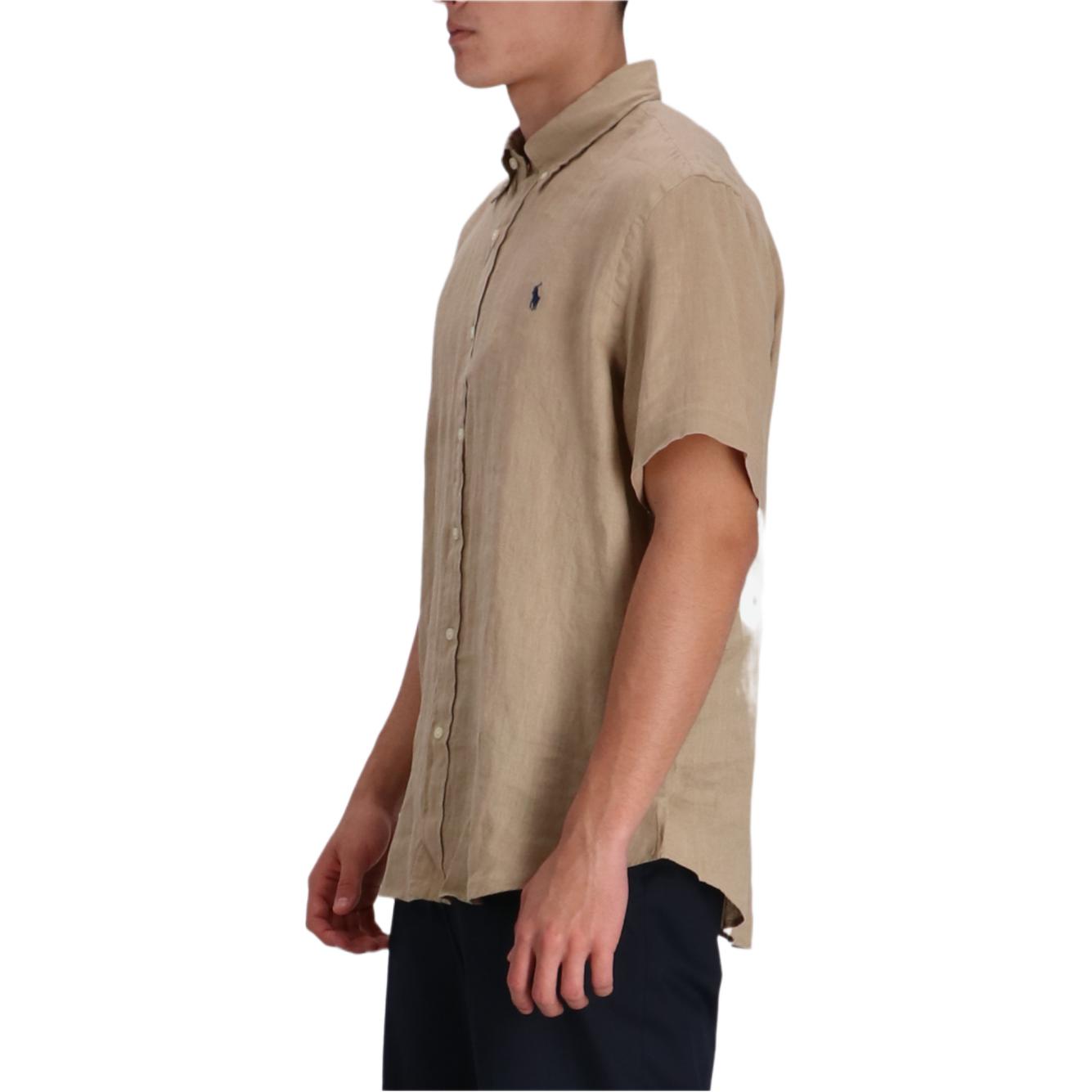 Ralph Lauren  Beige Short Sleeve Shirt with Embroidered Logo. 710968912-003 圖 5