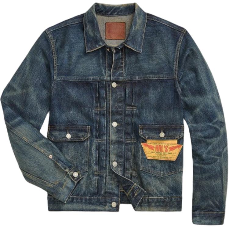 Order 拉夫劳伦 蓝色标志翻领长袖纽扣夹克 782943801-001