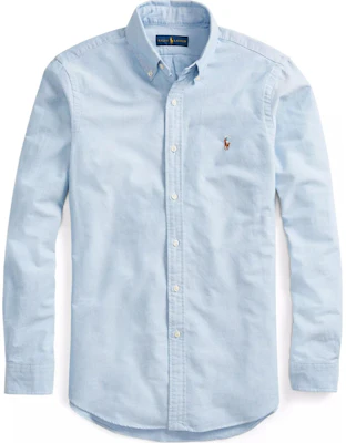 Ralph Lauren Blue Long Sleeve Shirt with Logo and Button-Down Collar 710548535-002 Order Ralph Lauren Blue Long Sleeve Shirt with Logo and Button-Down Collar 710548535-002
