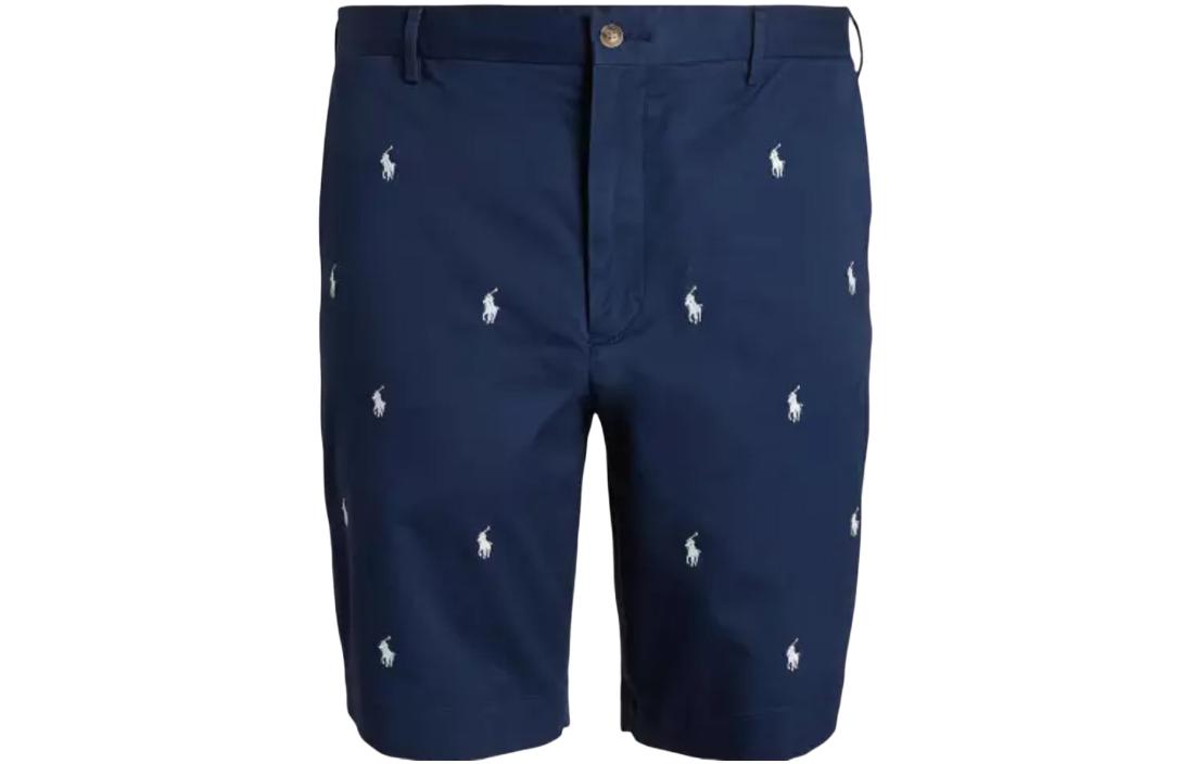 Order Ralph Lauren Shorts Casuales con Cremallera y Logo de Pony Azul. 710698525-016