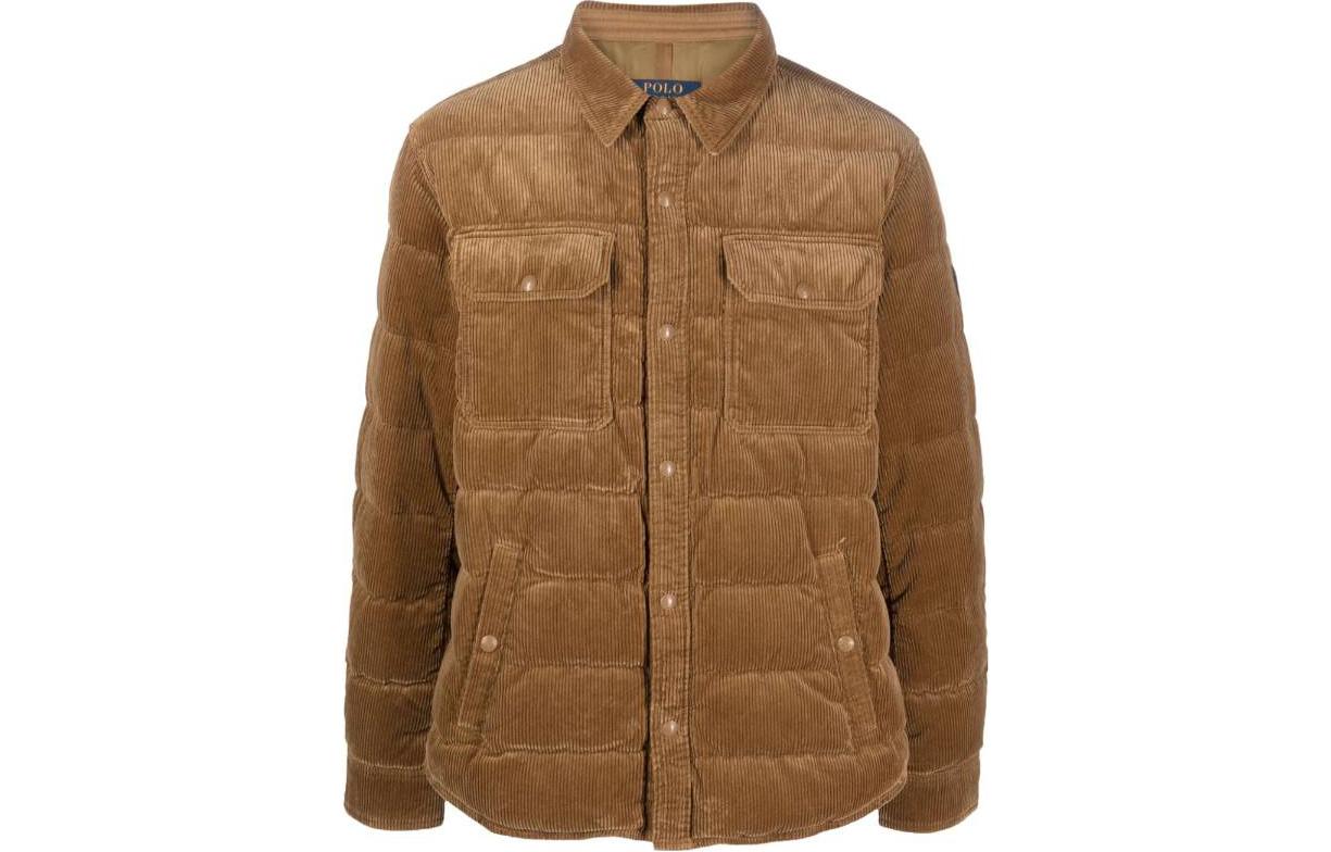 Ralph Lauren  Brown Solid Single-Breasted Long-Sleeve Jacket 710907547-003