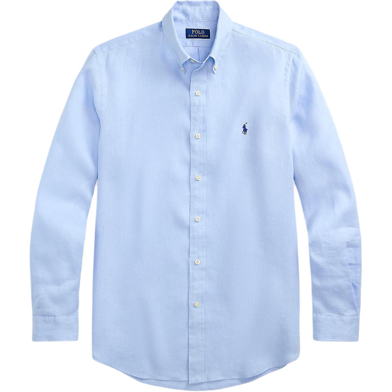 Ralph Lauren  Embroidered Loose Fit Long Sleeve Shirt Blue MNPOWOV16824181-400