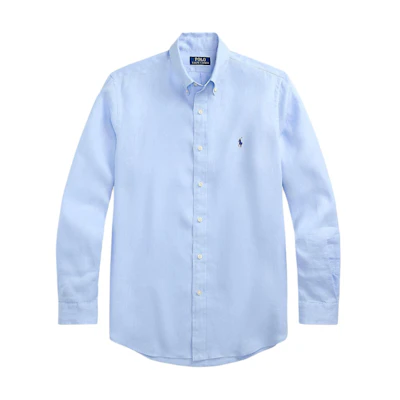 Ralph Lauren Embroidered Loose Fit Long Sleeve Shirt Blue MNPOWOV16824181-400