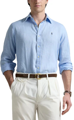 拉夫·勞倫 刺繡寬鬆版長袖襯衫 藍色 MNPOWOV16824181-400 Lookbook 拉夫·勞倫 刺繡寬鬆版長袖襯衫 藍色 MNPOWOV16824181-400