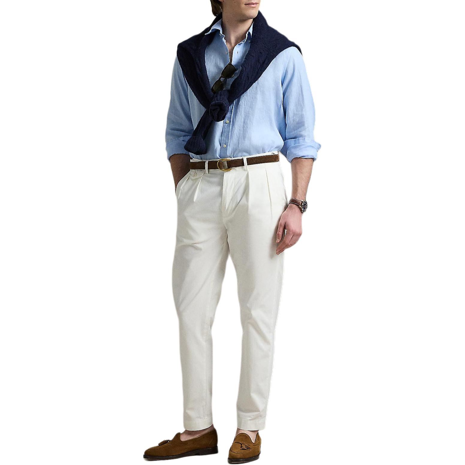 Purchase 拉夫·勞倫 刺繡寬鬆版長袖襯衫 藍色 MNPOWOV16824181-400