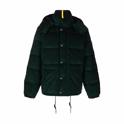 Ralph Lauren Green Solid Color Hooded Puffer Jacket Long Sleeve. 710920445002