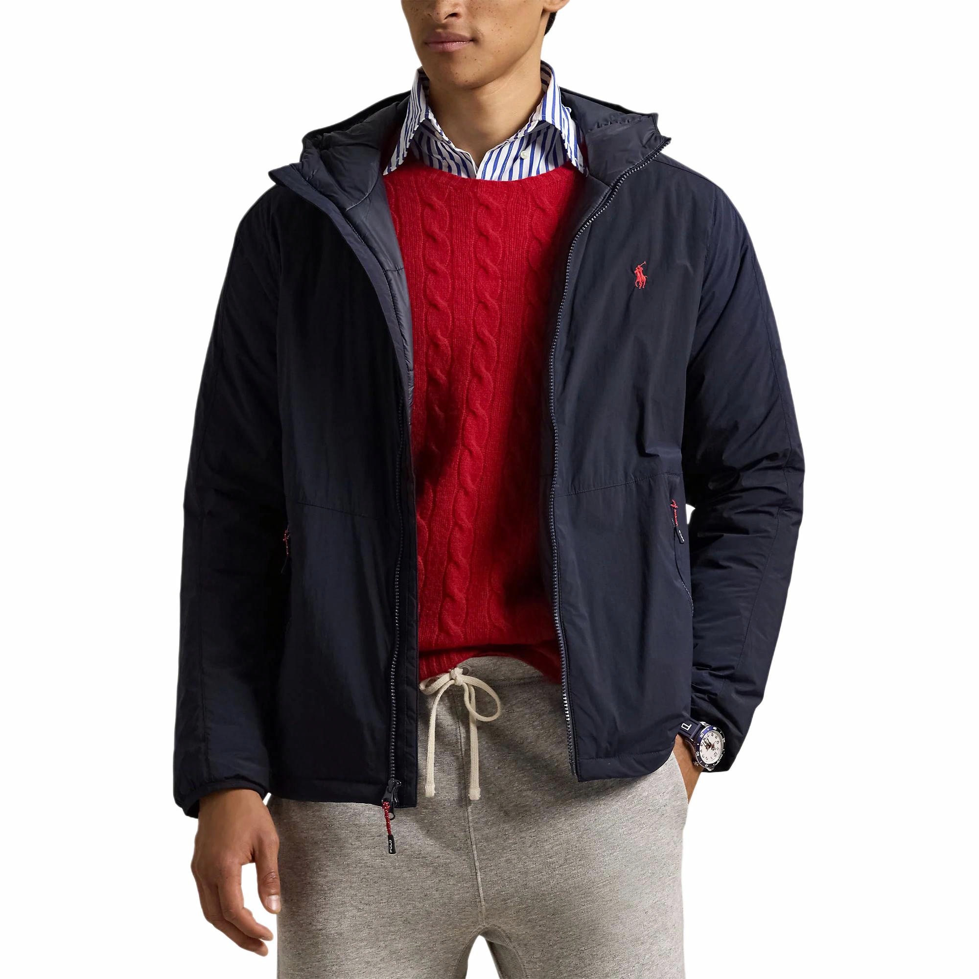 Ralph Lauren  Solid Color Hoodie Jacket with Pony Embroidery - Blue. 710938531-001 圖 3