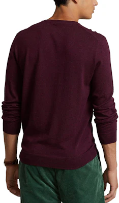 랄프 로렌 다크 레드 솔리드 크루넥 풀오버 스웨터. 710876846-005 Shop 랄프 로렌 다크 레드 솔리드 크루넥 풀오버 스웨터. 710876846-005