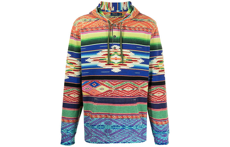 Ralph Lauren Abstract Print Pullover Hoodie Men’s Multicolor 710842409-001