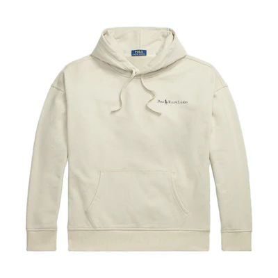 Ralph Lauren Alphabet Print Hoodie Beige Long Sleeve Pullover Sweater 710917904-001