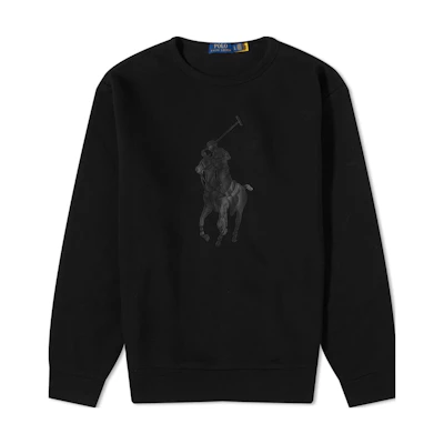 Ralph Lauren Animal Print Crewneck Sweatshirt Black 710920221-001