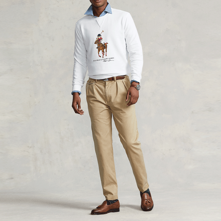 Ralph Lauren Bear & Big Pony Crewneck Sweatshirt White MNPOKNI16821483 圖 3