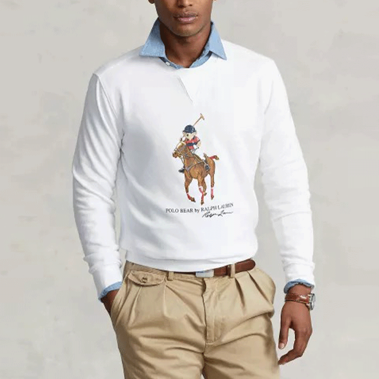 Ralph Lauren Bear & Big Pony Crewneck Sweatshirt White MNPOKNI16821483 圖 5