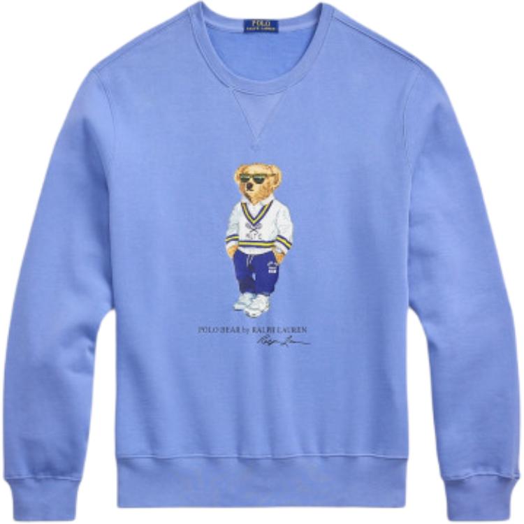 Ralph Lauren Bear Crewneck Oversized Sweatshirt Light Blue 710973145-001