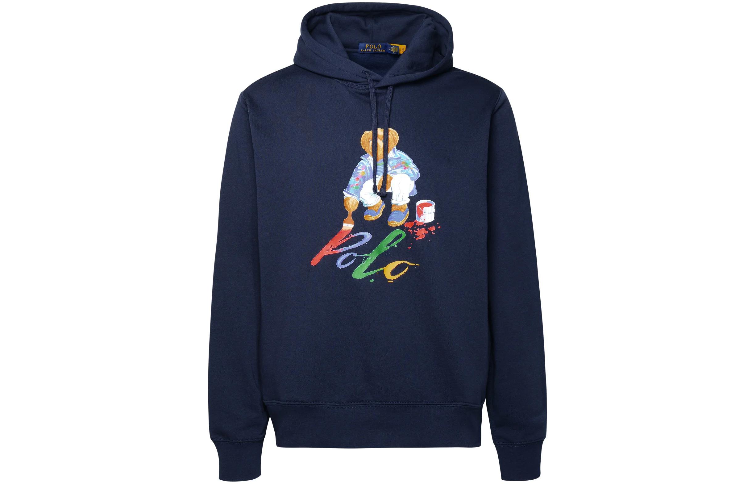 Ralph Lauren Bear Embroidered Hoodie Navy Blue Long Sleeve 710853309-030 圖 2