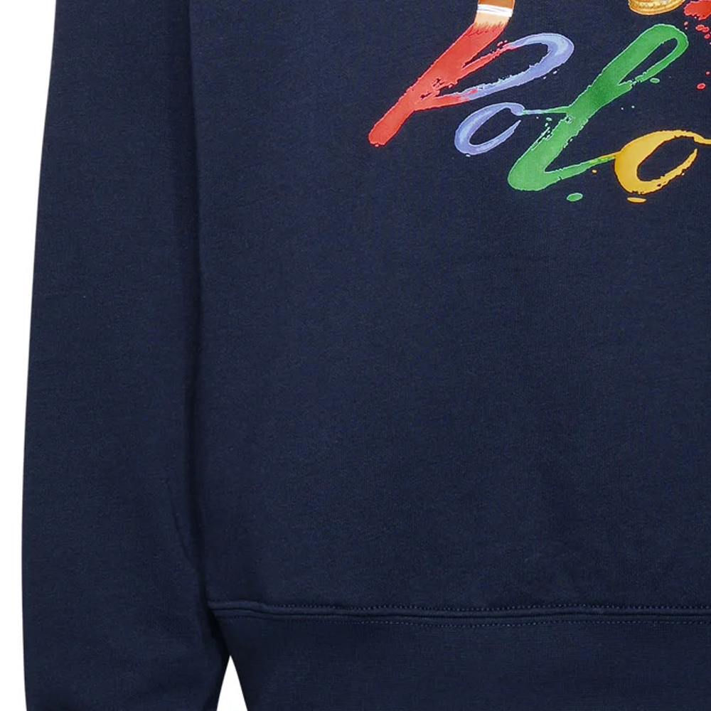 Ralph Lauren Bear Embroidered Hoodie Navy Blue Long Sleeve 710853309-030 圖 6