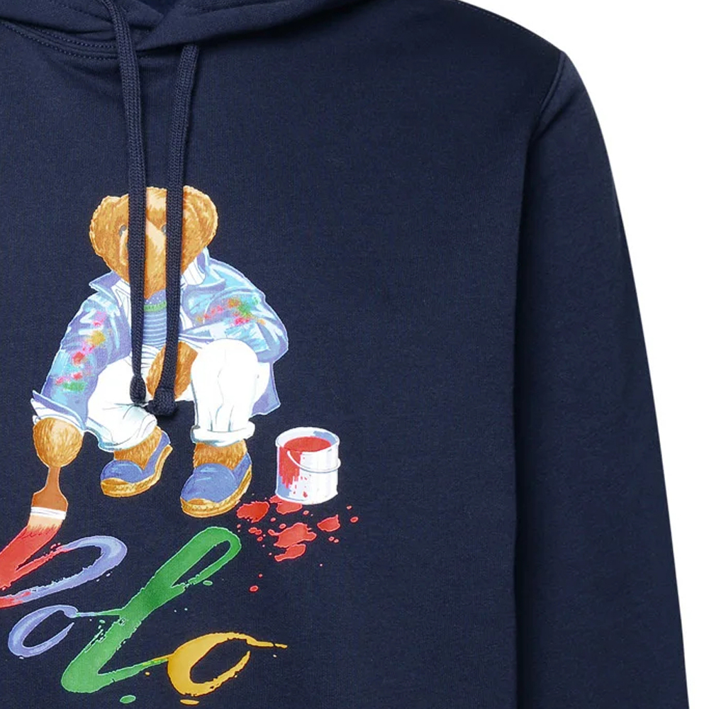 Ralph Lauren Bear Embroidered Hoodie Navy Blue Long Sleeve 710853309-030 圖 8