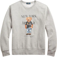 Ralph Lauren Bear Print Crewneck Fleece Sweatshirt Grey 710822583-001 Ralph Lauren Bear Print Crewneck Fleece Sweatshirt Grey 710822583-001