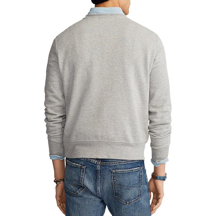 Ralph Lauren Bear Print Crewneck Fleece Sweatshirt Grey 710822583-001 圖 4