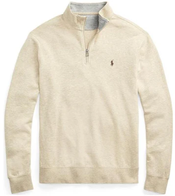 Ralph Lauren Beige Half-Zip Pullover dengan Logo Sulaman 710812963-017 Buy Ralph Lauren Beige Half-Zip Pullover dengan Logo Sulaman 710812963-017