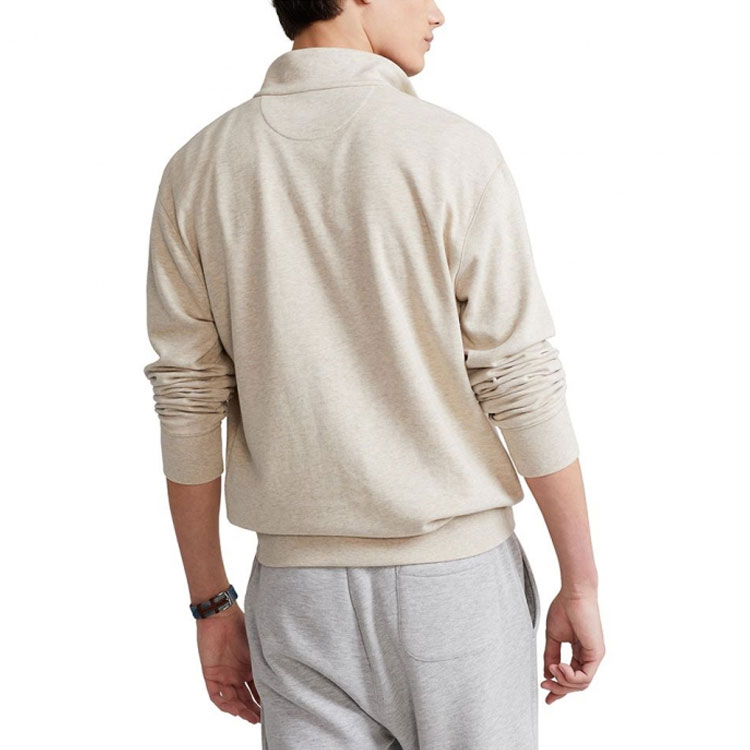Purchase Ralph Lauren Beige Half-Zip Pullover dengan Logo Sulaman 710812963-017