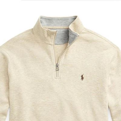 Ralph Lauren Beige Half-Zip Pullover dengan Logo Sulaman 710812963-017 Details for Ralph Lauren Beige Half-Zip Pullover dengan Logo Sulaman 710812963-017
