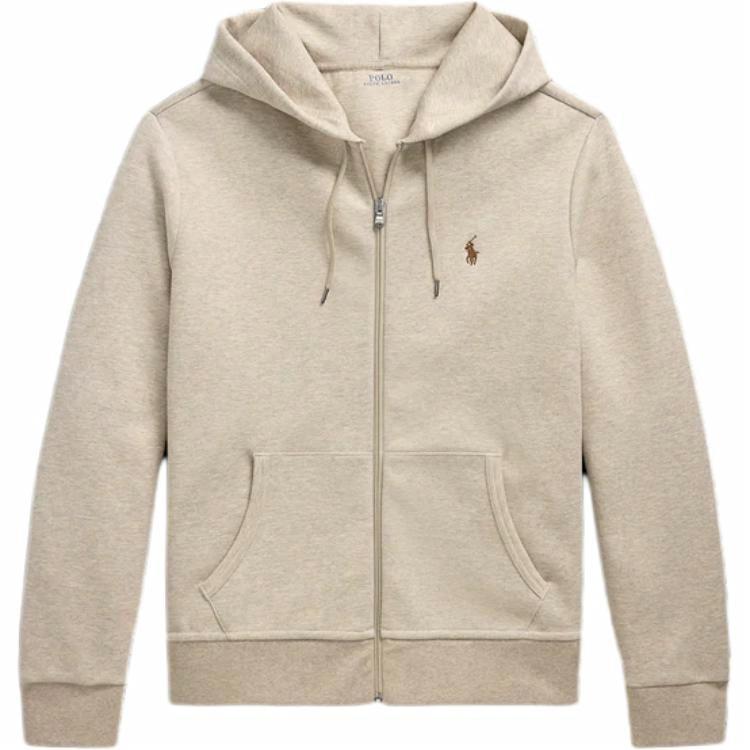 Ralph Lauren Beige Logo Long-Sleeve Hooded Zip-Up Jacket 710881517-049 圖 2