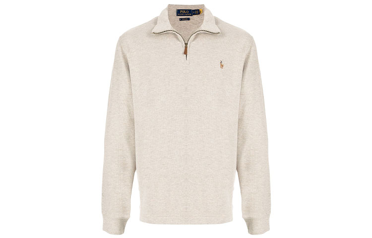 Ralph Lauren Beige Pullover Sweatshirt with Embroidered Logo 710671929-041