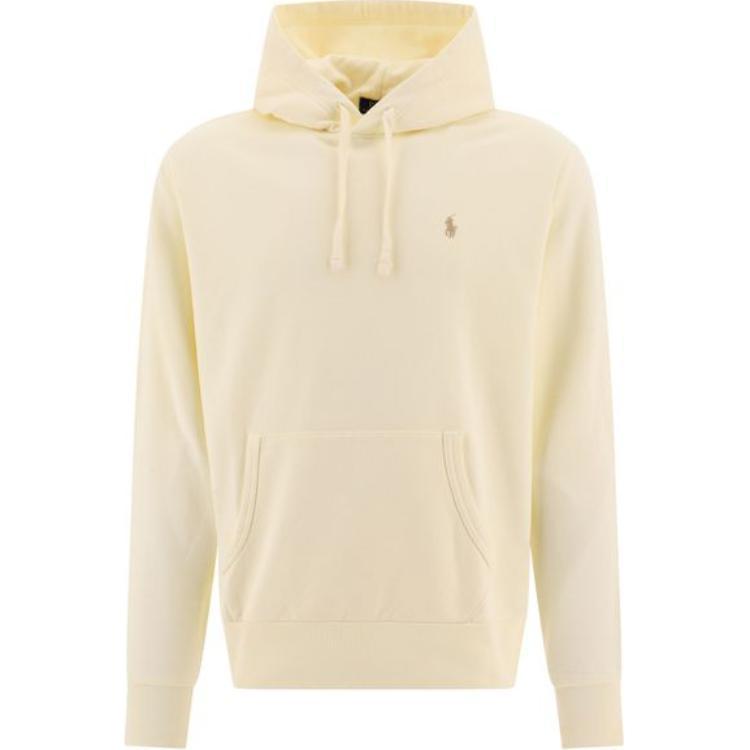Ralph Lauren Beige Solid Pocket Hoodie Sweatshirt Long Sleeve 710916690-003