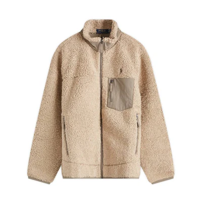Ralph Lauren Beige Zip-Up Loose Fit Pilot Jacket 710951701005