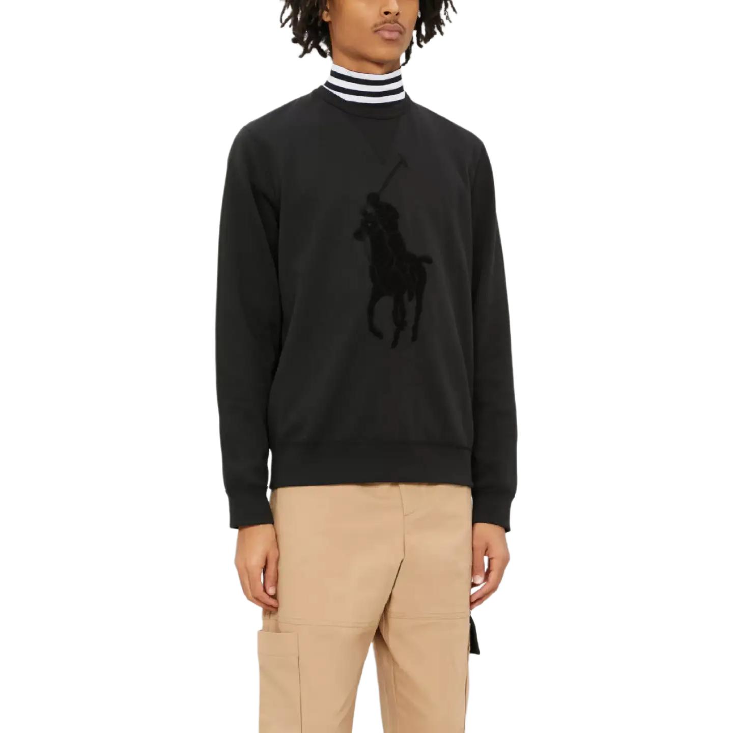 Ralph Lauren Black Crewneck Sweatshirt with Embroidered Logo 710766862-001 圖 3