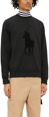 Ralph Lauren Black Crewneck Sweatshirt with Embroidered Logo 710766862-001 Lookbook Ralph Lauren Black Crewneck Sweatshirt with Embroidered Logo 710766862-001