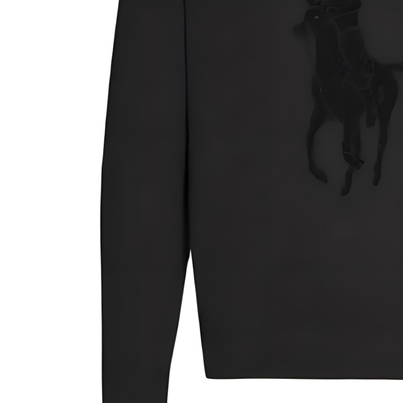 Ralph Lauren Black Crewneck Sweatshirt with Embroidered Logo 710766862-001 圖 5