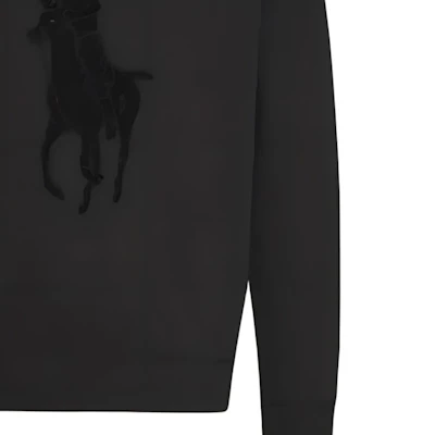 Ralph Lauren Black Crewneck Sweatshirt with Embroidered Logo 710766862-001 Details for Ralph Lauren Black Crewneck Sweatshirt with Embroidered Logo 710766862-001