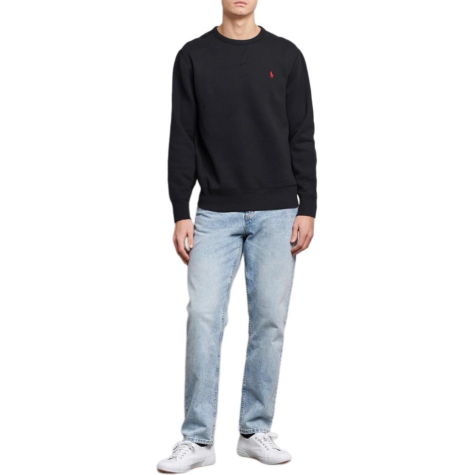 Ralph Lauren Black Crewneck Sweatshirt with Pony Embroidery 7107928815-001 圖 3