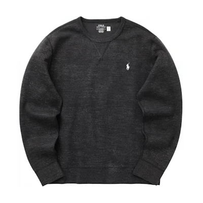 Ralph Lauren Black Heathered Crewneck Long Sleeve Sweatshirt 710961139-005