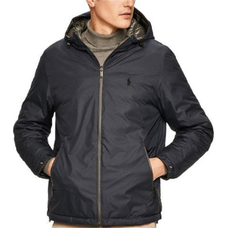 Ralph Lauren Black Hoodie Jacket with Pony Embroidery Zip Up 710777222-002