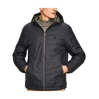 Ralph Lauren Black Hoodie Jacket with Pony Embroidery Zip Up 710777222-002