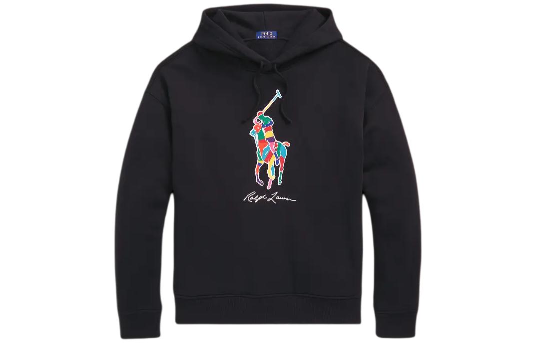 Ralph Lauren Black Hoodie with Animal Print Pullover Design MNPOKNI16823-471