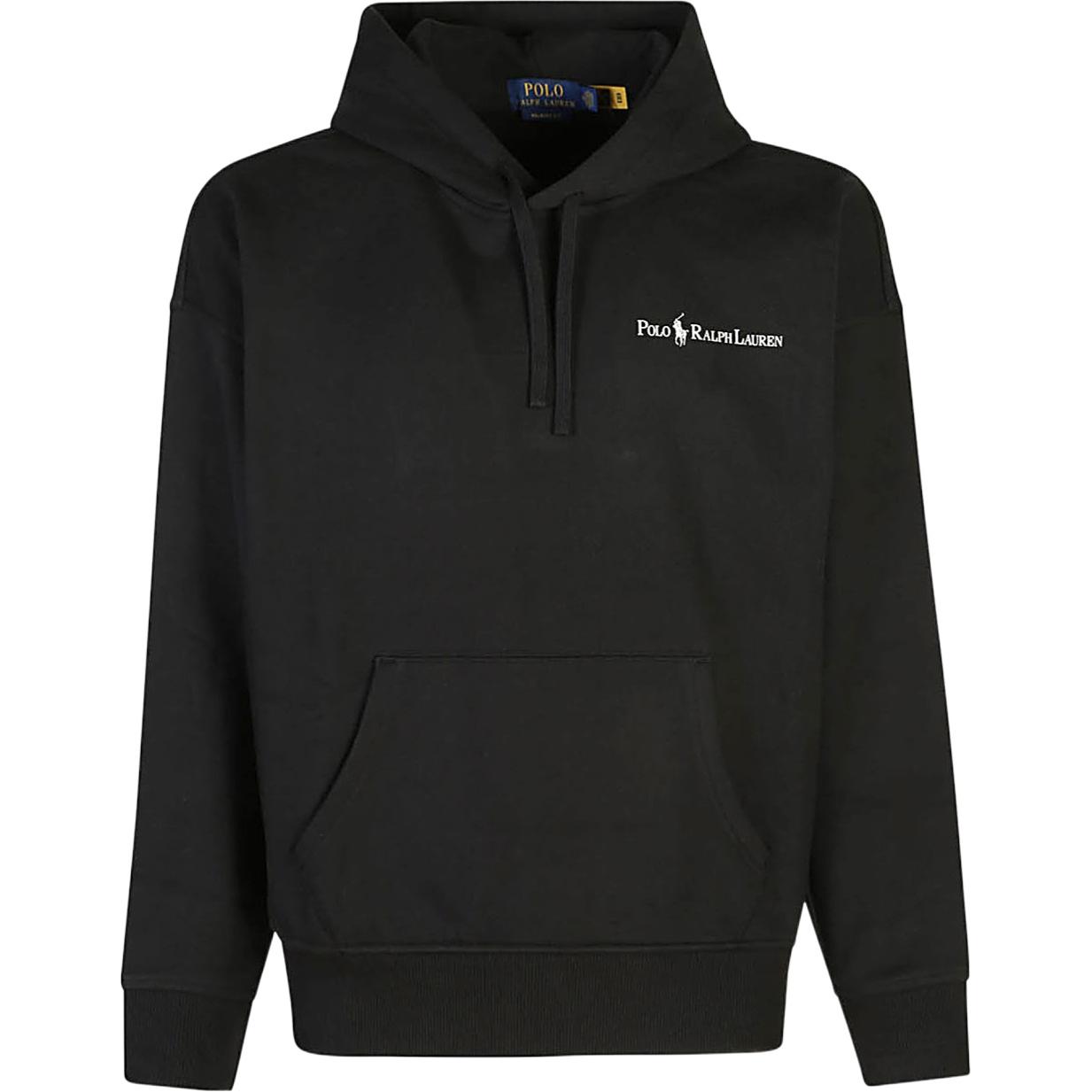 Ralph Lauren Black Letter Print Pullover Hoodie 710917904-003