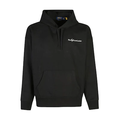 Ralph Lauren Black Letter Print Pullover Hoodie 710917904-003