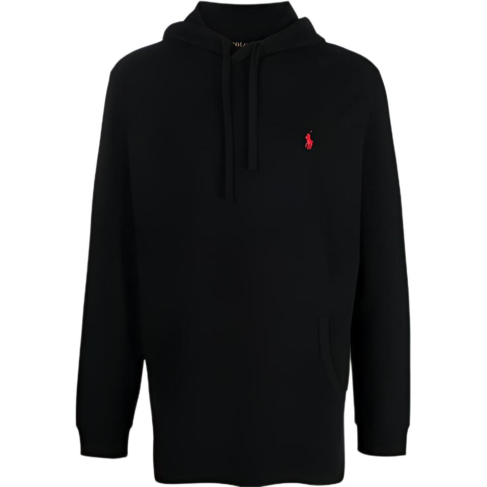 Ralph Lauren Black Logo Embroidered Cotton Pullover Sweatshirt 710842628-008