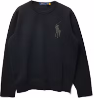 Ralph Lauren Black Logo Print Crewneck Sweatshirt Long Sleeve 710883342-010 Ralph Lauren Black Logo Print Crewneck Sweatshirt Long Sleeve 710883342-010