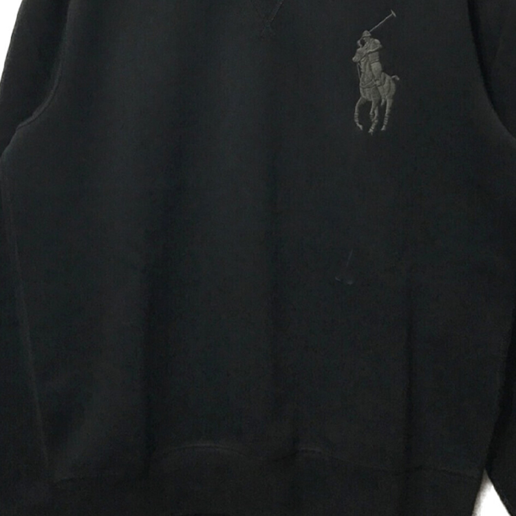 Ralph Lauren Black Logo Print Crewneck Sweatshirt Long Sleeve 710883342-010 圖 5