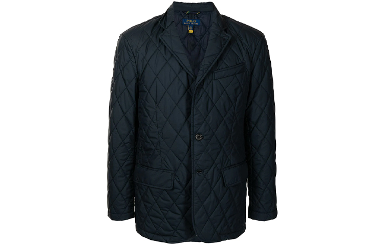 Ralph Lauren Black Quilted Single-Breasted Jacket with Logo 710810215-001
