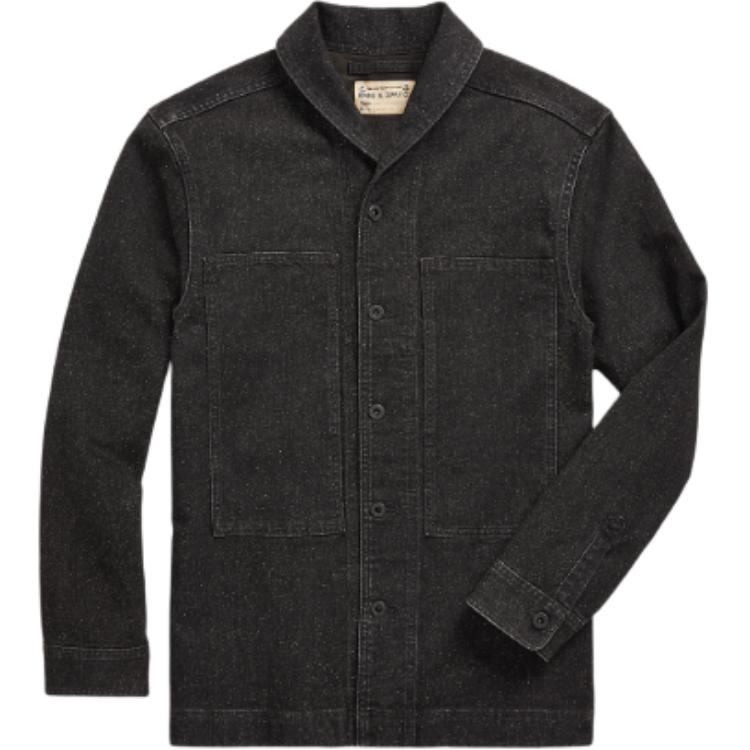 Ralph Lauren Black Solid Single-Breasted Long-Sleeve Jacket MNRRWOV16820299-001